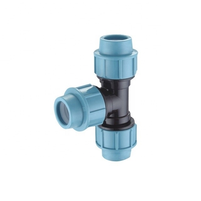 Accesorios para tuberías de agua de plástico, juntas para tuberías de HDPE PN10 PP, accesorios de compresión e inserto de latón