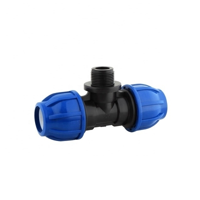 Fuente de suministro de agua Accesorios de compresión HDPE PP para sistemas de riego agrícolas y norma DIN