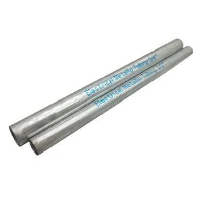 espesor estándar 3/4&quot; tubo de conducto EMT metálico tubo galvanizado para el procesamiento de moldeo